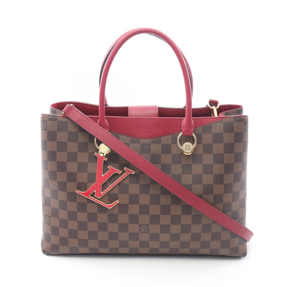 Louis Vuitton LV Riverside Handbag Damier Brown Burgundy Red Ridvan